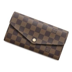 Louis Vuitton Damier Ebene Brown Long Wallet Sarah Portefeuille